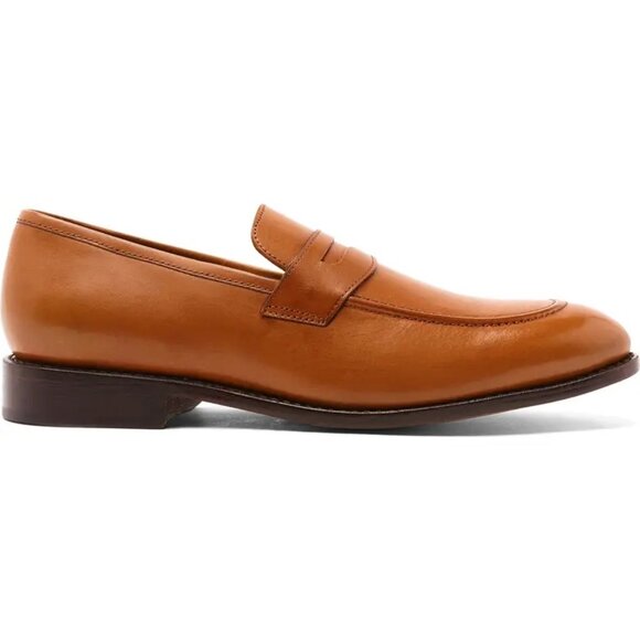 Anthony Veer Gerry Leather Penny Loafer in Tan main image 5